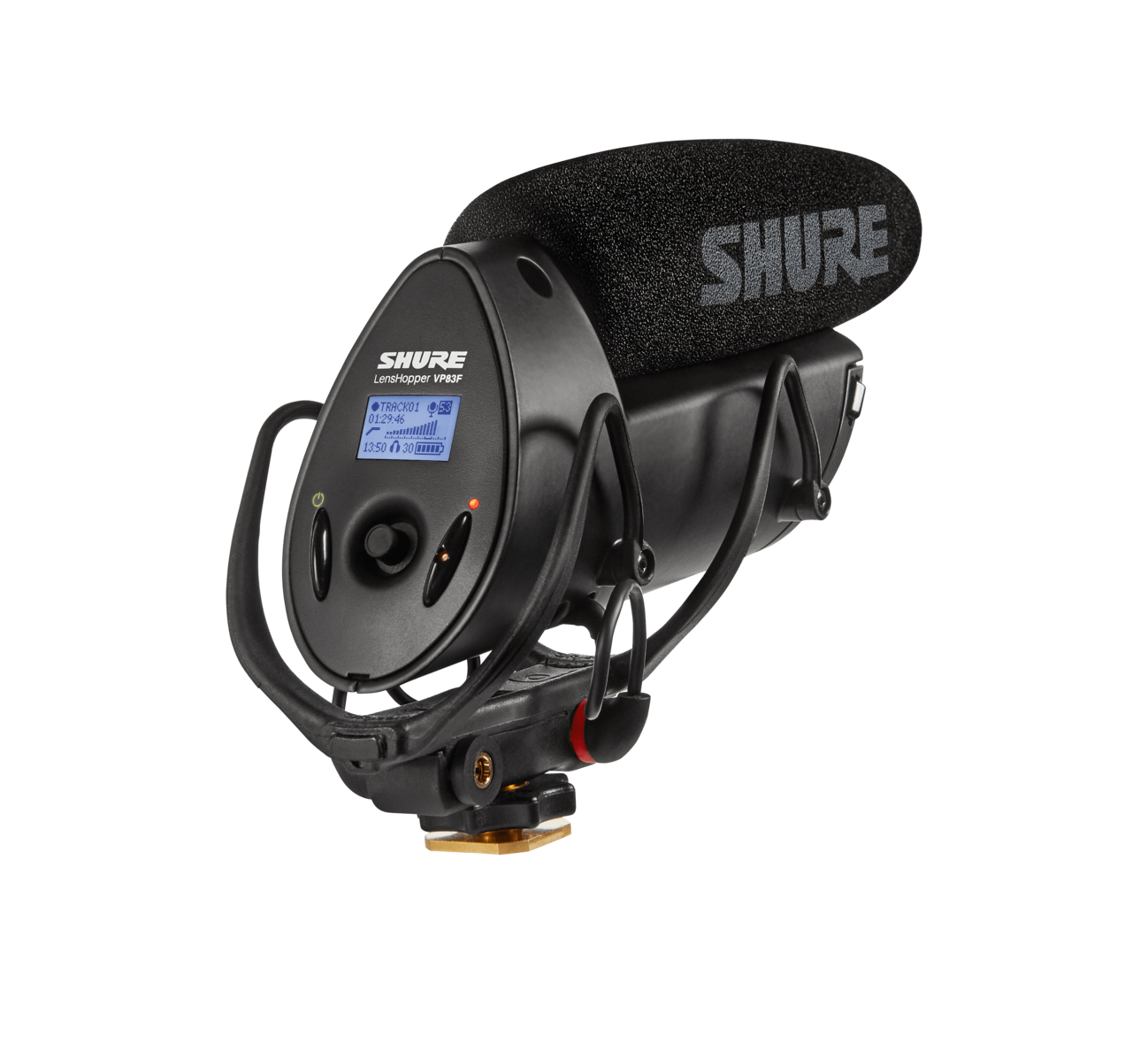 Shure 舒尔| VP83F Lenshopper™ - 摄像机支架集成闪存录音话筒- Shure 中国