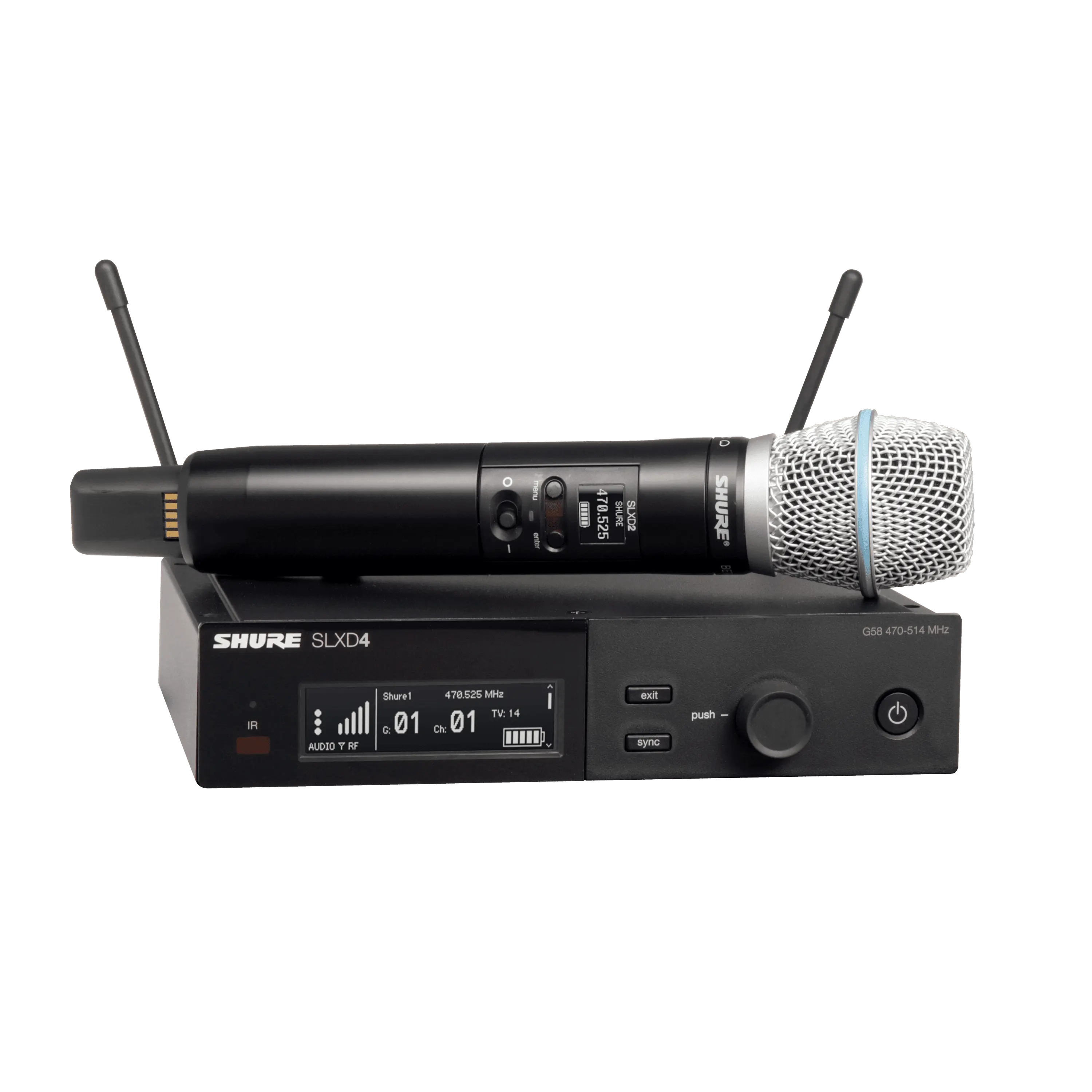 Shure 舒尔| SLXD24/B87C - 配备Beta®87C手持式发射机的无线系统 