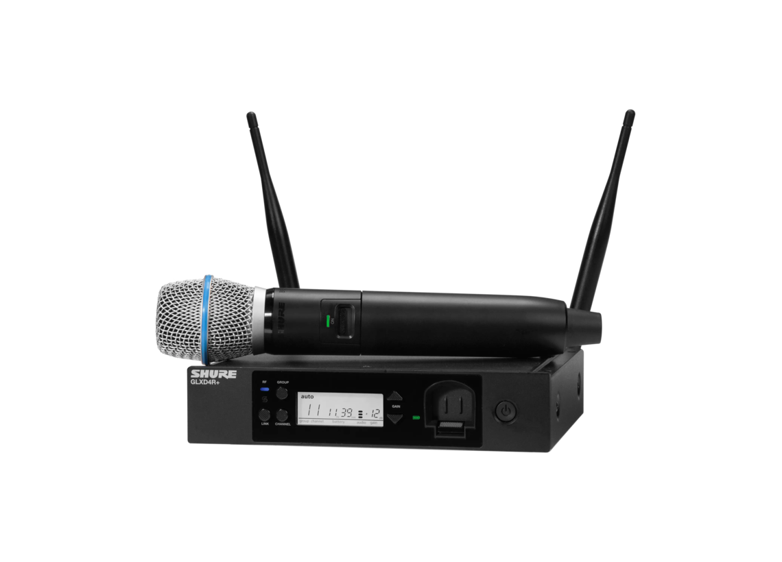 GLXD24R+/B87A-数字无线机架系统（采用BETA®87A人声话筒） - Shure 舒