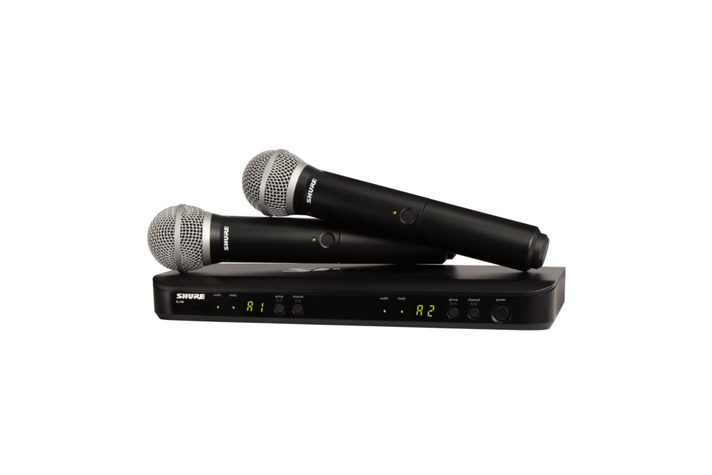 BLX288/PG58 -带2个PG58手持式发射机的无线双人声系统- Shure 舒尔中国