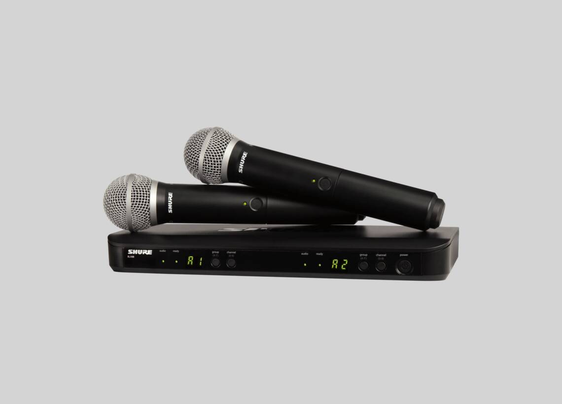 BLX288/PG58 -带2个PG58手持式发射机的无线双人声系统- Shure 舒尔中国