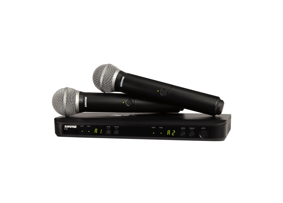 BLX288/PG58 - 带2个PG58手持式发射机的无线双人声系统- Shure BLX288/PG58 - 带2个PG58手持式发射机的无线双人声系统- Shure