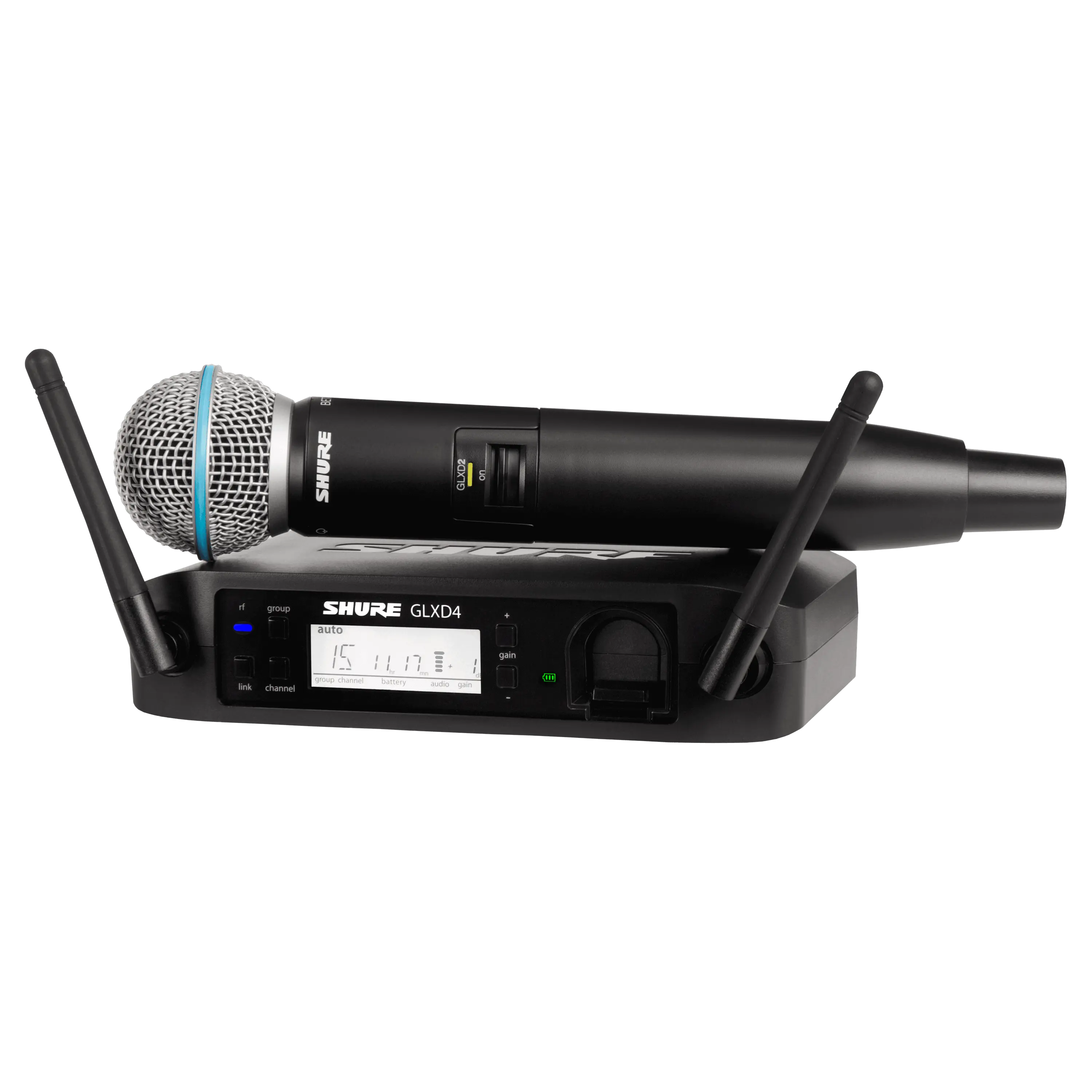 Shure 舒尔| GLXD24/B58A - 带有Beta 58A人声话筒的数字无线人声系统 